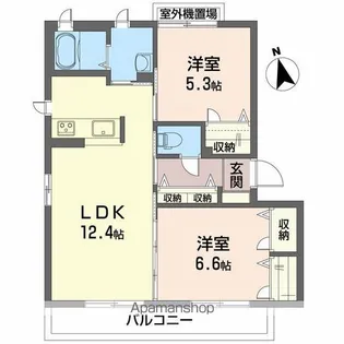 ヴィラージュヌフ Ⅲ棟【3階】の間取り