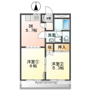 パークサイドエムエス【2階】の間取り