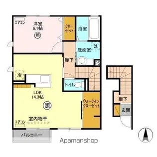 清流の杜 楓【2階】の間取り