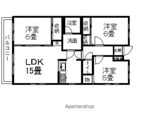ルミエール山本【A401号室】の間取り