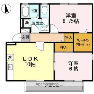 ビューラーやすらぎ B棟【1階】の間取り