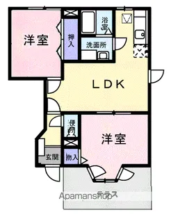 茨城県稲敷郡阿見町大字鈴木【アパート】の間取り