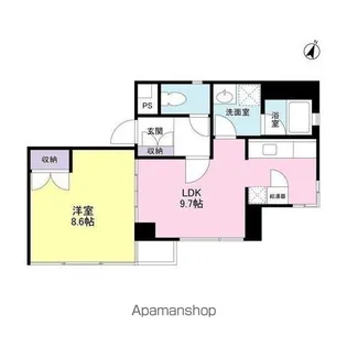 柿の木坂音羽ハイツ【4階】の間取り
