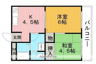 スリーエヌ豊中【2階】の間取り