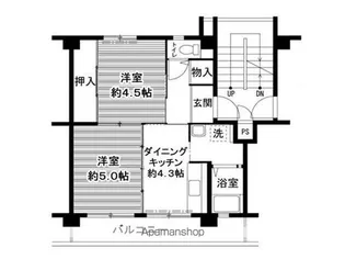 ビレッジハウス鳴滝10号棟【103号室】の間取り
