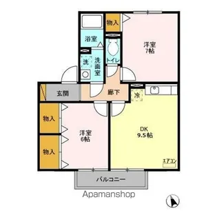 ROYAL GARDEN CASAHARA【2階】の間取り