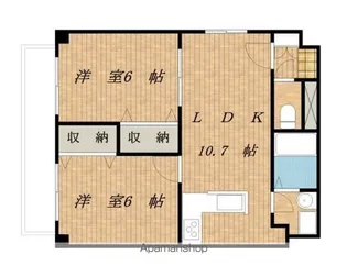 パークコート仲町【603号室】の間取り