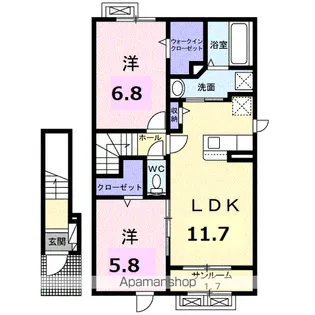 ユートピア ホーム【2階】の間取り