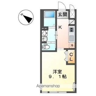 ラ ルーフ【211号室】の間取り