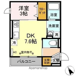 エムズ バーレイ湘南平塚【2階】の間取り