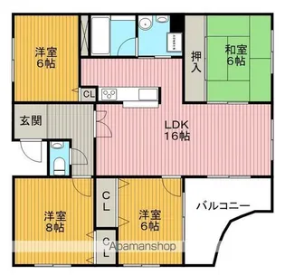 ハセはなみずき【3階】の間取り