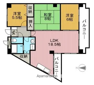 ラヴィスタ東豊中【3階】の間取り
