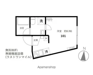 プレミアムヒルズ目黒【101号室】の間取り