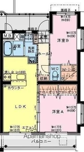 あかねヒルズ南宮崎【1階】の間取り