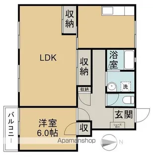 アーバンコート庄内Ⅱ【221号室】の間取り