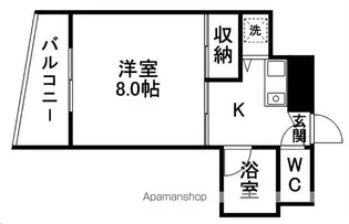 シャンブル宮町【206号室】の間取り
