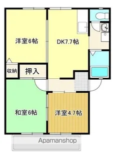 Uパーム C棟【2階】の間取り