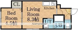 北悠館【201号室】の間取り