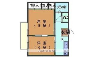 コーポ秋山A【202号室】の間取り