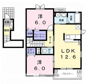 クローバー・Ⅲ【2階】の間取り