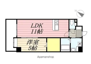 サンパーク板付【4階】の間取り