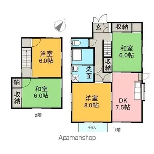 広島県広島市西区古江西町【一戸建】の間取り