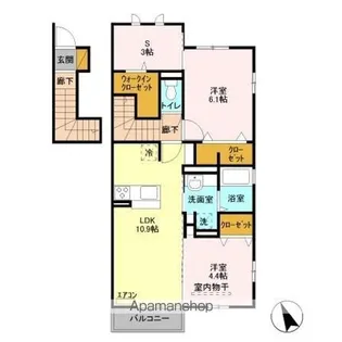 ブリアール Ⅰ【2階】の間取り