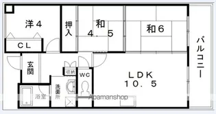 プリムローズ岸和田【2階】の間取り
