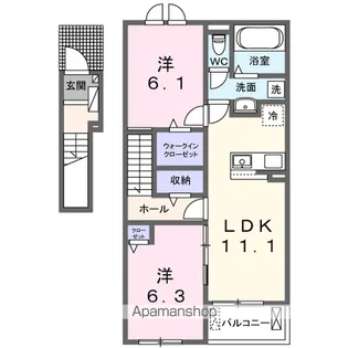 パークヒルズ利根 五番館【2階】の間取り