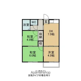 スカイハイツ【2階】の間取り