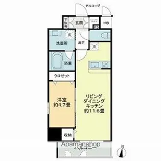 プレイス白壁(旧サーパスフォーシア白壁)【15階】の間取り