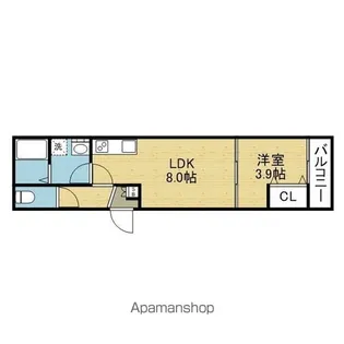 D PORTA REFINARD【203号室】の間取り