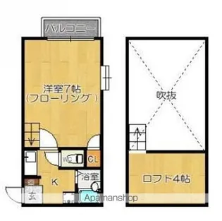 メゾンクレール【102.号室】の間取り