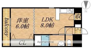 メニーズコート西線【2階】の間取り