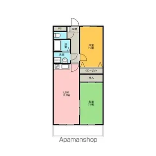 ポットヴァレー【4階】の間取り