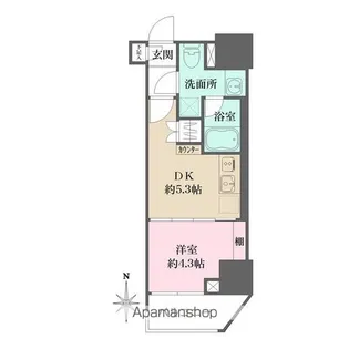 ルフォンプログレ元浅草マークス【7階】の間取り