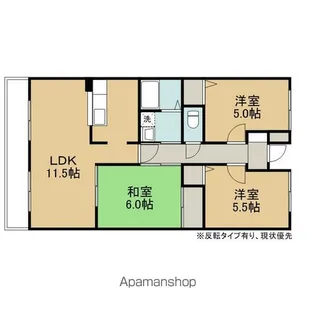 パークハイツ市藤【102号室】の間取り