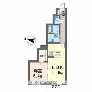 サン ビレッジ【103号室】の間取り