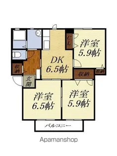 メイプルフラット【202号室】の間取り