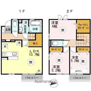 メゾンランタン【III号室】の間取り
