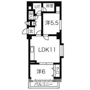 紫苑(シオン)大通【4階】の間取り