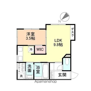 JATE【102号室】の間取り