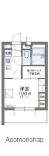 レオパレスハーバーサイドW棟【2階】の間取り