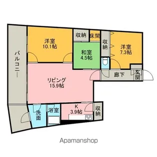 アイランドシティインフィニガーデン イースト棟【13階】の間取り