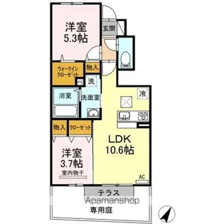 ビューメゾン【1階】の間取り
