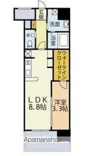 ブレス唐人町駅前【4階】の間取り