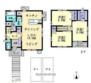 香川県高松市出作町【一戸建】の間取り