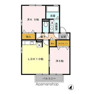 クレマチス【A202号室】の間取り