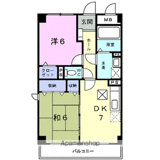 サンハイム宮千代【1階】の間取り