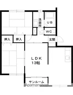 アクア・フェザー B【2階】の間取り